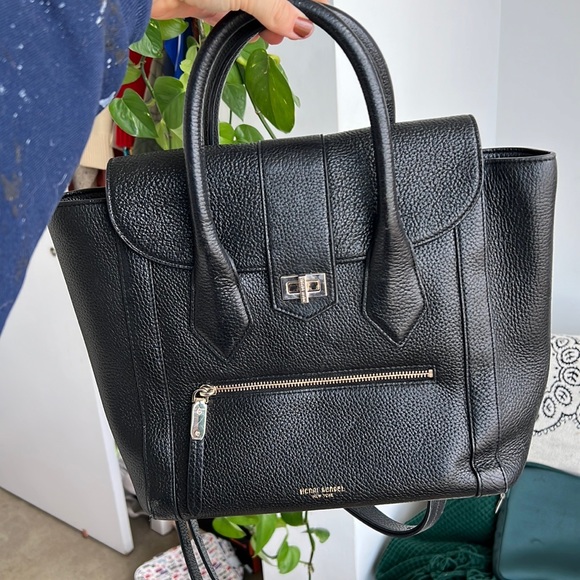 Pebbled Leather Backpack Bag 